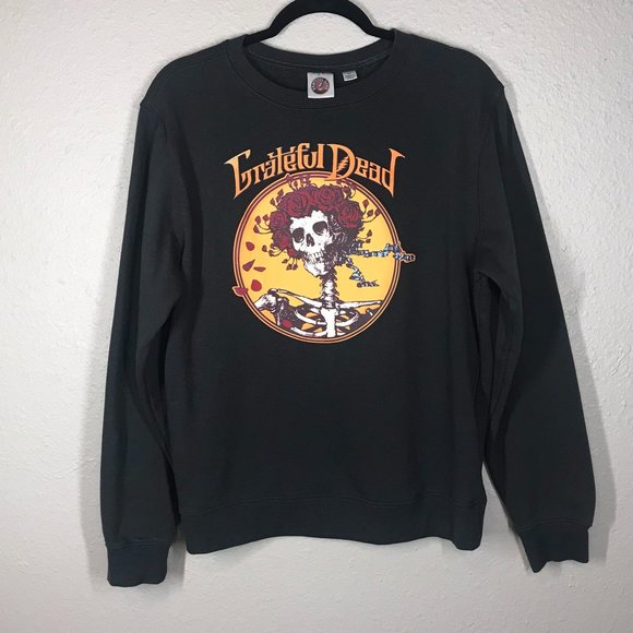 Grateful Dead Tops - Grateful Dead Black Graphic Print Band Rock Punk long sleeve crewneck Sweatshirt